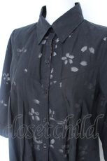 画像3: gouk / 桜透かしロングシャツ  黒 Y-26-06-20-042-GO-BL-SZ-ZY (3)