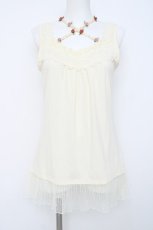 画像1: axes femme / ストラップ付きロングタンク M 生成り Y-26-06-20-044-AX-TO-SZ-ZY (1)