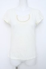 画像1: Franche Lippee / ヨーク切替半袖カットソー M 生成り Y-26-06-20-047-LO-TO-SZ-ZY (1)