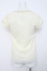 画像2: Franche Lippee / りんご刺繍半袖カットソー M 生成り Y-26-06-20-050-LO-TO-SZ-ZY (2)