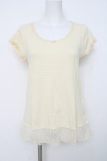 画像1: Franche Lippee / 裾バラレースカットソー M 生成り Y-26-06-20-051-LO-TO-SZ-ZY (1)