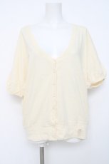 画像1: Franche Lippee / ねこ刺繍BIGカーディガン M 生成り Y-26-06-20-054-LO-TO-SZ-ZY (1)