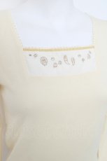 画像3: franche lippee black / フクロウとおばけ刺繍カットソー M 生成り Y-26-06-20-056-LO-TO-SZ-ZY (3)