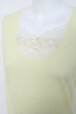 画像3: Franche Lippee / コットンレース使いヨーク切替カットソー M イエロー Y-26-06-20-061-LO-TO-SZ-ZY (3)