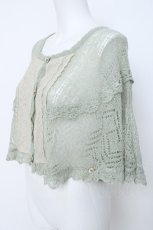 画像2: axes femme / 透かし編みケープ M グリーン Y-26-06-20-067-AX-TO-SZ-ZY (2)