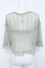 画像3: axes femme / 透かし編みケープ M グリーン Y-26-06-20-067-AX-TO-SZ-ZY (3)