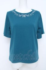 画像1: axes femme / エトワール装飾Ｔシャツ  グリーン Y-26-06-20-068-AX-TS-SZ-ZY (1)