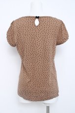 画像2: Franche Lippee / ドット柄半袖カットソー M ブラウン Y-26-06-20-072-LO-TO-SZ-ZY (2)