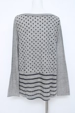 画像2: franche lippee black / のびネコプリントカットソー M グレー Y-26-06-20-075-LO-OP-SZ-ZY (2)