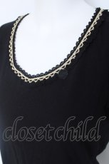 画像3: Franche Lippee / りんご刺繍半袖カットソー M 黒 Y-26-06-20-078-LO-TO-SZ-ZY (3)