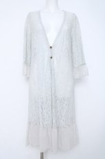 画像1: axes femme / 総レースロングカーディガン M グレー Y-26-06-20-084-AX-TO-SZ-ZY (1)