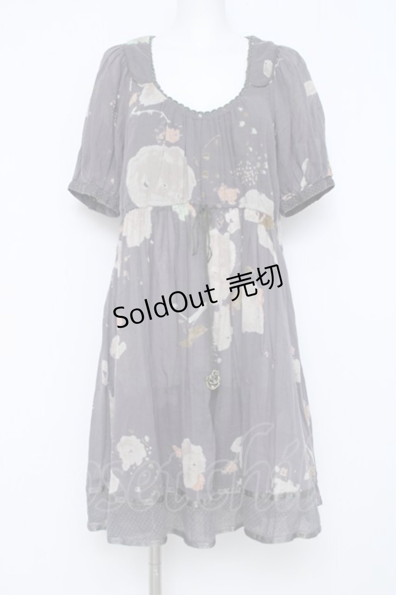 画像1: Franche Lippee / 鳥のシルエットチュニック M グレー Y-26-06-20-087-LO-OP-SZ-ZY (1)