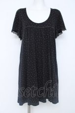 画像1: Franche Lippee / バックデザインリボンドット柄チュニ M 黒 Y-26-06-20-089-LO-OP-SZ-ZY (1)
