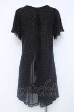 画像2: Franche Lippee / バックデザインリボンドット柄チュニ M 黒 Y-26-06-20-089-LO-OP-SZ-ZY (2)