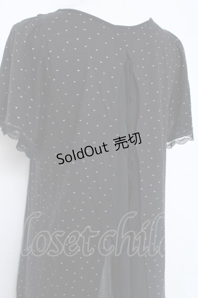 画像3: Franche Lippee / バックデザインリボンドット柄チュニ M 黒 Y-26-06-20-089-LO-OP-SZ-ZY (3)