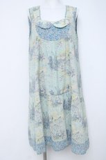 画像1: Cherir la femme / おとぎ話リバーシブルワンピース M ブルー Y-26-06-20-096-LO-OP-SZ-ZY (1)