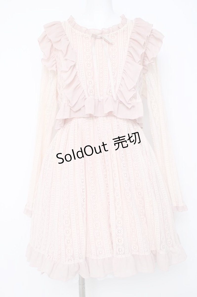 画像1: DearMyLove / レースセットアップ風ワンピース 3L ピンク Y-26-06-20-108-GO-OP-SZ-ZY (1)