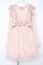 画像1: DearMyLove / レースセットアップ風ワンピース 3L ピンク Y-26-06-20-108-GO-OP-SZ-ZY (1)