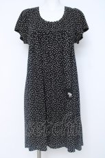 画像1: Franche Lippee / ドット柄カットワンピース M 黒 Y-26-06-20-116-LO-OP-SZ-ZY (1)