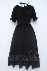 画像2: Amavel / Frill Decoraロングワンピース F 黒 Y-26-06-20-117-CA-OP-SZ-ZY (2)
