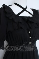 画像3: Amavel / Frill Decoraロングワンピース F 黒 Y-26-06-20-117-CA-OP-SZ-ZY (3)