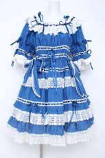 画像1: BABY,THE STARS SHINE BRIGHT / Confiture Ribbonワンピース  ブルー Y-26-06-20-121-BA-OP-SZ-ZY (1)