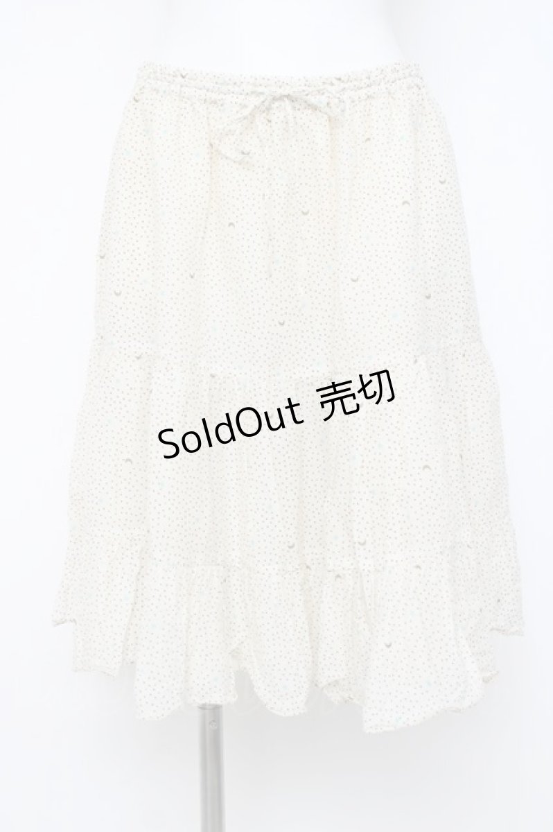 画像1: Franche Lippee / 月と星ドットスカート M 生成り Y-26-06-20-132-LO-SK-SZ-ZY (1)