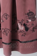 画像4: axes femme / リボン付猫刺繍スカート  ピンク Y-26-06-20-136-AX-SK-SZ-ZY (4)