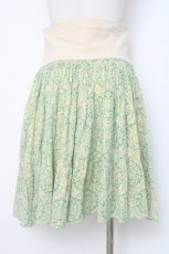 画像2: Franche Lippee / ダマスク柄スカート M 生成り×グリーン Y-26-06-20-137-LO-SK-SZ-ZY (2)