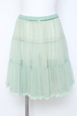 画像1: Cherir la femme / ラメドット柄チュール重ねスカート M グリーン Y-26-06-20-138-LO-SK-SZ-ZY (1)
