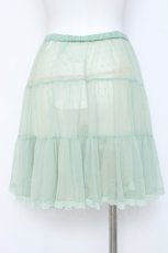 画像2: Cherir la femme / ラメドット柄チュール重ねスカート M グリーン Y-26-06-20-138-LO-SK-SZ-ZY (2)