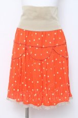 画像1: franche lippee black / ドット柄スカート M オレンジ Y-26-06-20-141-LO-SK-SZ-ZY (1)
