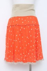 画像2: franche lippee black / ドット柄スカート M オレンジ Y-26-06-20-141-LO-SK-SZ-ZY (2)