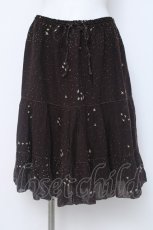 画像1: Franche Lippee / 小鳥シルエット柄スカート M ブラウン Y-26-06-20-143-LO-SK-SZ-ZY (1)