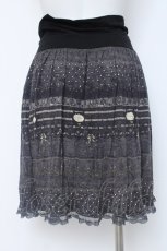 画像2: franche lippee black / 柄切替スカート M 黒 Y-26-06-20-149-LO-SK-SZ-ZY (2)