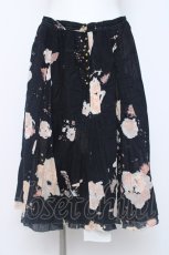 画像1: franche lippee black / 鳥のシルエット柄スカート M 黒 Y-26-06-20-150-LO-SK-SZ-ZY (1)