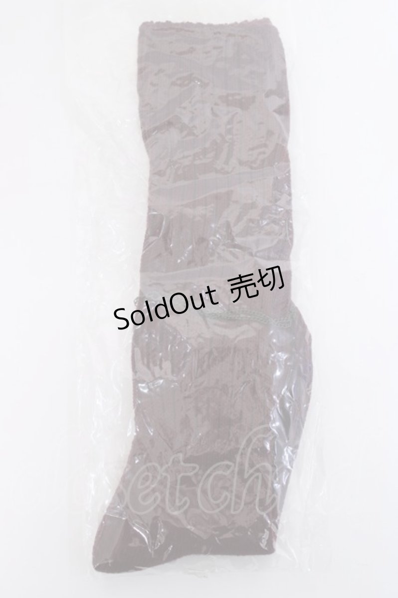 画像1: axes femme / チャームタッセル付き靴下  ワイン Y-26-06-20-019-AX-ZA-SZ-ZY (1)