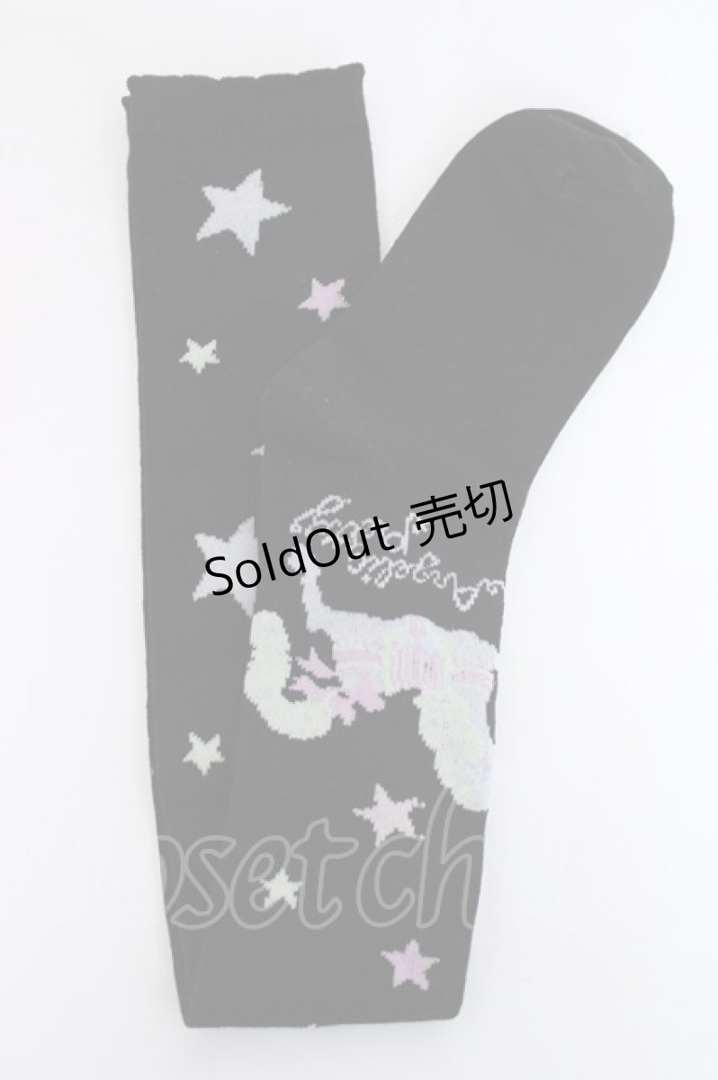 画像1: Angelic Pretty / Candy Sprinkleオーバーニー  黒 Y-26-06-20-020-AP-ZA-SZ-ZY (1)