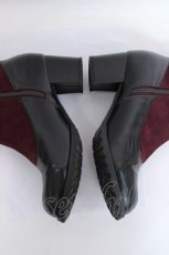 画像5: axes femme / 連ボタン配色ブーツ L ワイン Y-26-06-20-026-AX-SH-SZ-ZY (5)