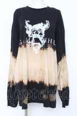 画像1: Gamchu / ボクのヒーローエリートモード 抜染加工ロンT  ブラック×ベージュ Y-26-06-22-034-PU-TO-IG-ZY (1)