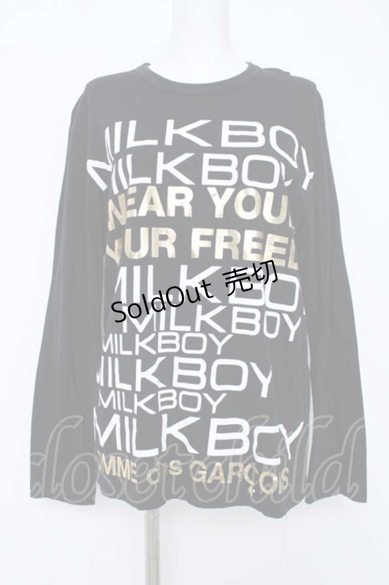 画像1: MILKBOY / COMME des GARCONSコラボ　カットソー  ブラック Y-26-06-22-036-MB-TO-YM-ZI (1)