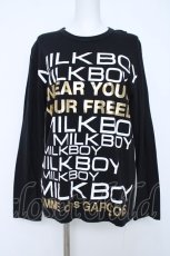画像1: MILKBOY / COMME des GARCONSコラボ　カットソー  ブラック Y-26-06-22-036-MB-TO-YM-ZI (1)
