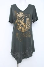 画像1: PUTUMAYO / Strange dream VネックT  カーキ Y-26-06-22-042-PT-TO-SZ-ZI (1)