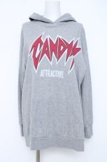 画像1: Candy Stripper / CANDY　ATTRACTIVEパーカー 2 グレー Y-26-06-22-044-PU-TO-SZ-ZI (1)