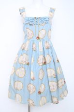 画像1: Leur Getter / Alice Broochシフォンフリル付キャミワンピース M サックス Y-26-06-22-055-LU-OP-SZ-ZS (1)