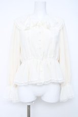 画像1: an another angelus / レース使いダブルラッフル衿ブラウス F オフホワイト Y-26-06-22-012-CA-BL-SZ-ZY (1)