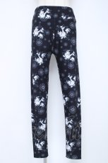 画像1: NieR Clothing / 和柄九尾柄レギンス  黒 Y-26-06-22-113-PU-PA-SZ-ZI (1)