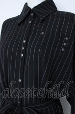 画像5: Rozen Kavalier / 羽刺繍ストライプ長袖ワンピース  黒 Y-26-06-22-133-OO-OP-SZ-ZI (5)