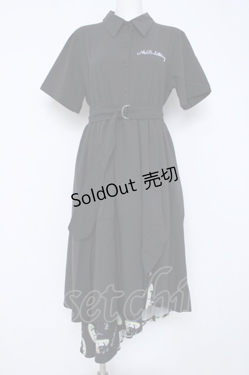 画像1: NieR Clothing / ねこのおしゅしシャツワンピース F 黒 Y-26-06-22-134-PU-OP-SZ-ZY (1)