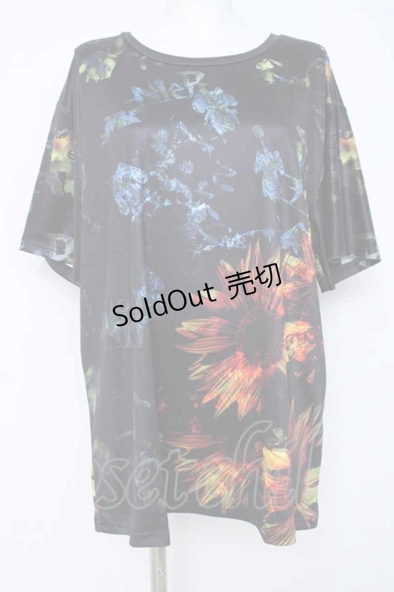 画像1: NieR Clothing / 向日葵 カットソー F 黒 Y-26-06-22-142-PU-TS-SZ-ZI (1)